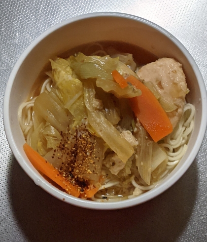 鶏と白菜の煮込みうどん♪