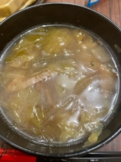 白菜と豚肉の味噌汁