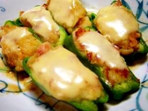 ピーマンポテト フライパンで簡単！ピーマンのポテト詰め レシピ・作り方 by leopoo