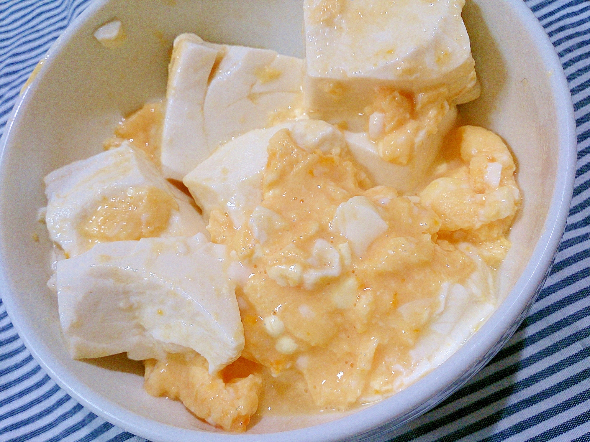 簡単 節約 ふんわり絹ごし豆腐で卵とじ レシピ 作り方 By Hideok8 楽天レシピ
