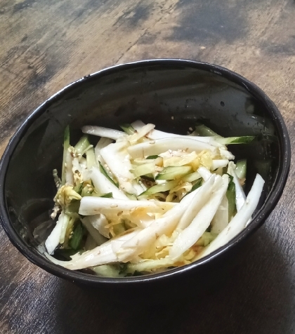 5分で完成♡シャキシャキ♡白菜ときゅうりのサラダ