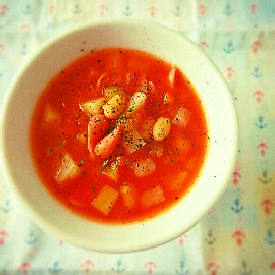 トマトスープ~ケチャップで簡単~
