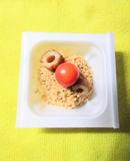 ちくわとミニトマトの納豆