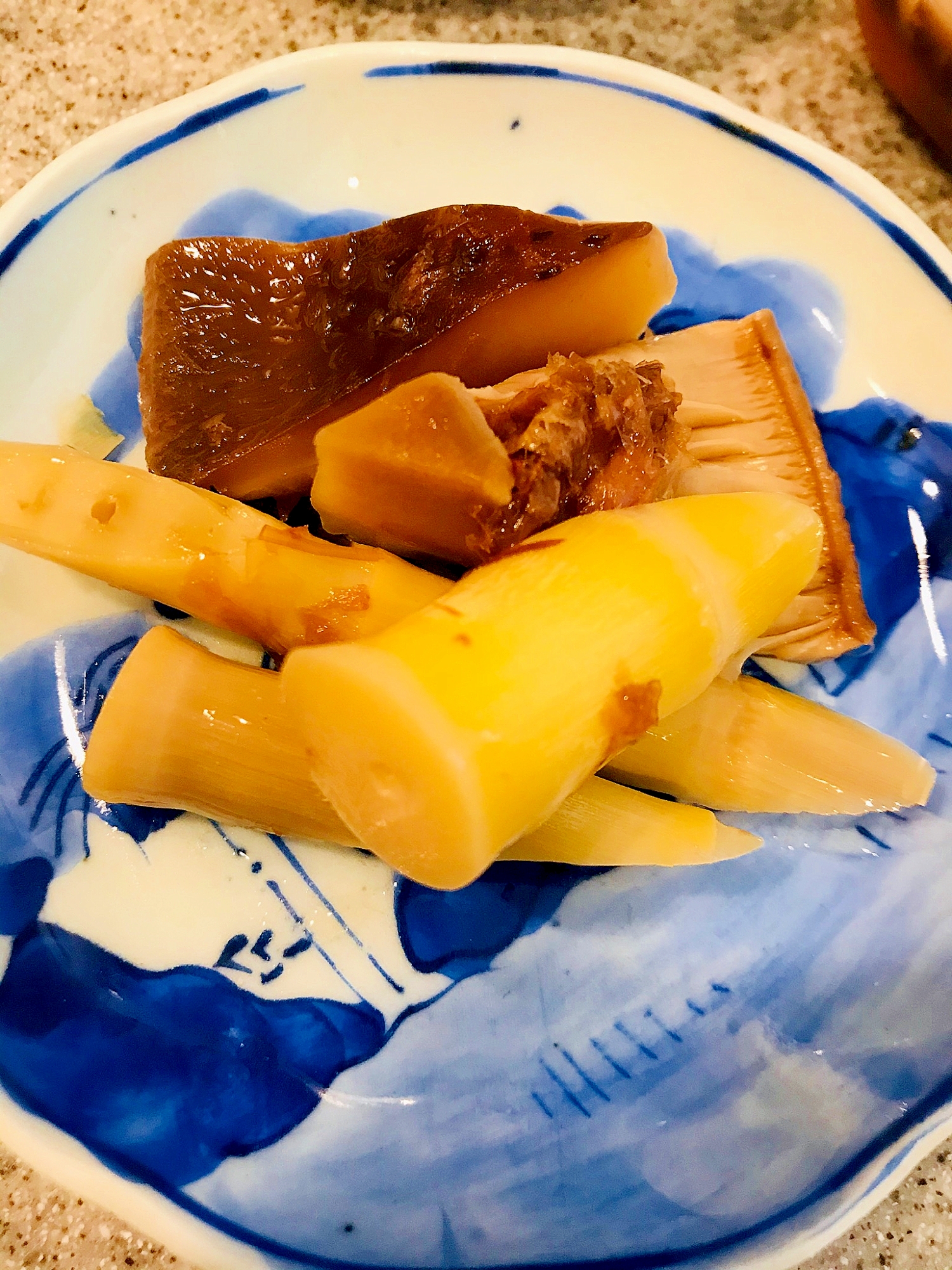 姫竹と椎茸の煮物