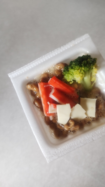 納豆アレンジ ブロコ&カニカマ&チーズ