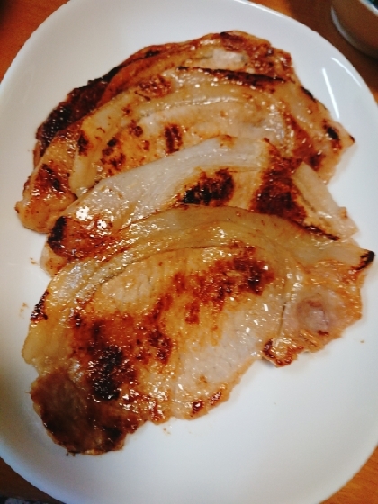 簡単レシピ☆とんかつ用のロース肉の塩麹焼き