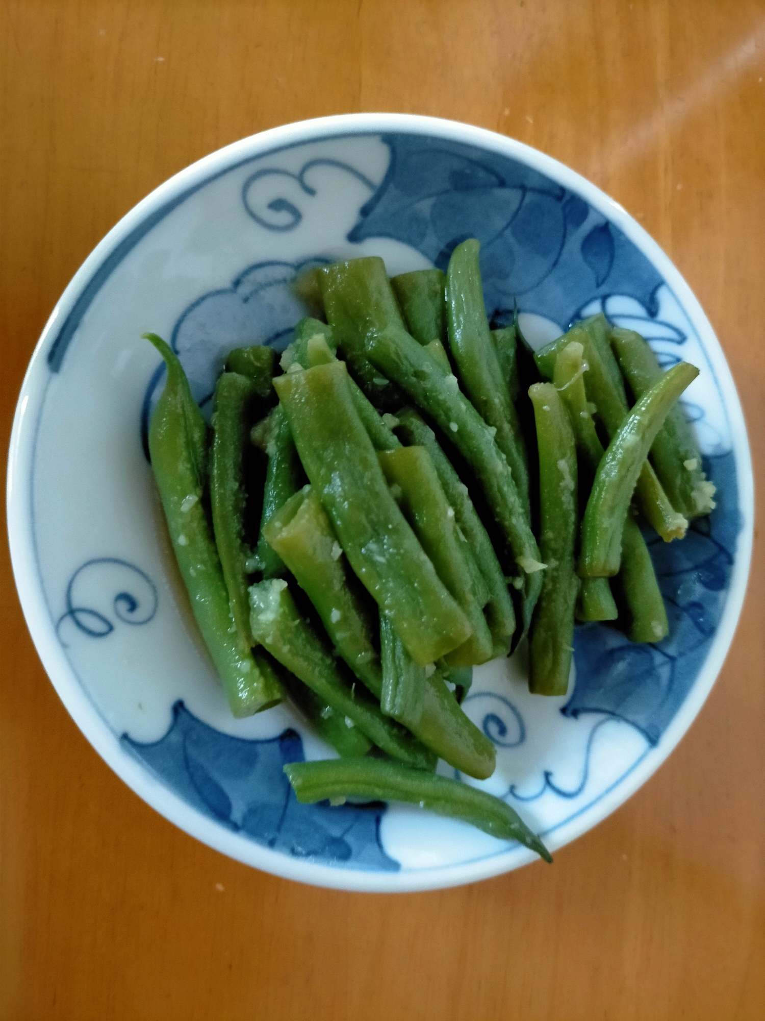 いんげんの生姜めんつゆ炒め煮