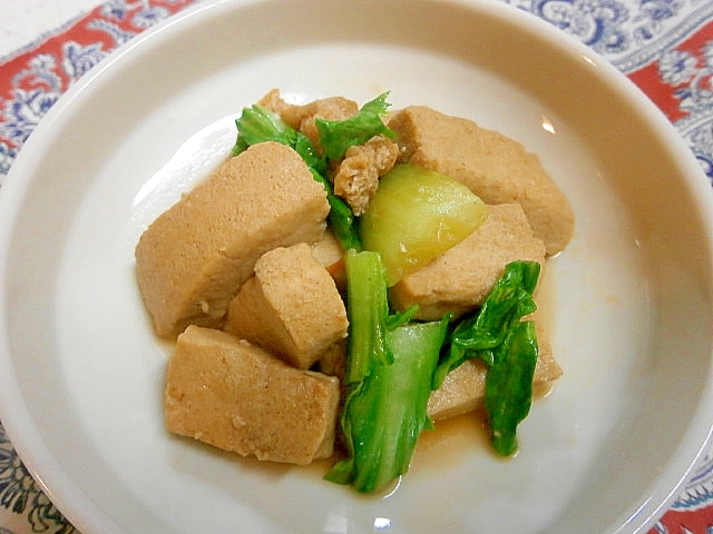 高野豆腐とチンゲン菜の煮物