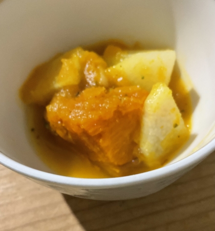 かぼちゃとじゃがいもの味噌汁