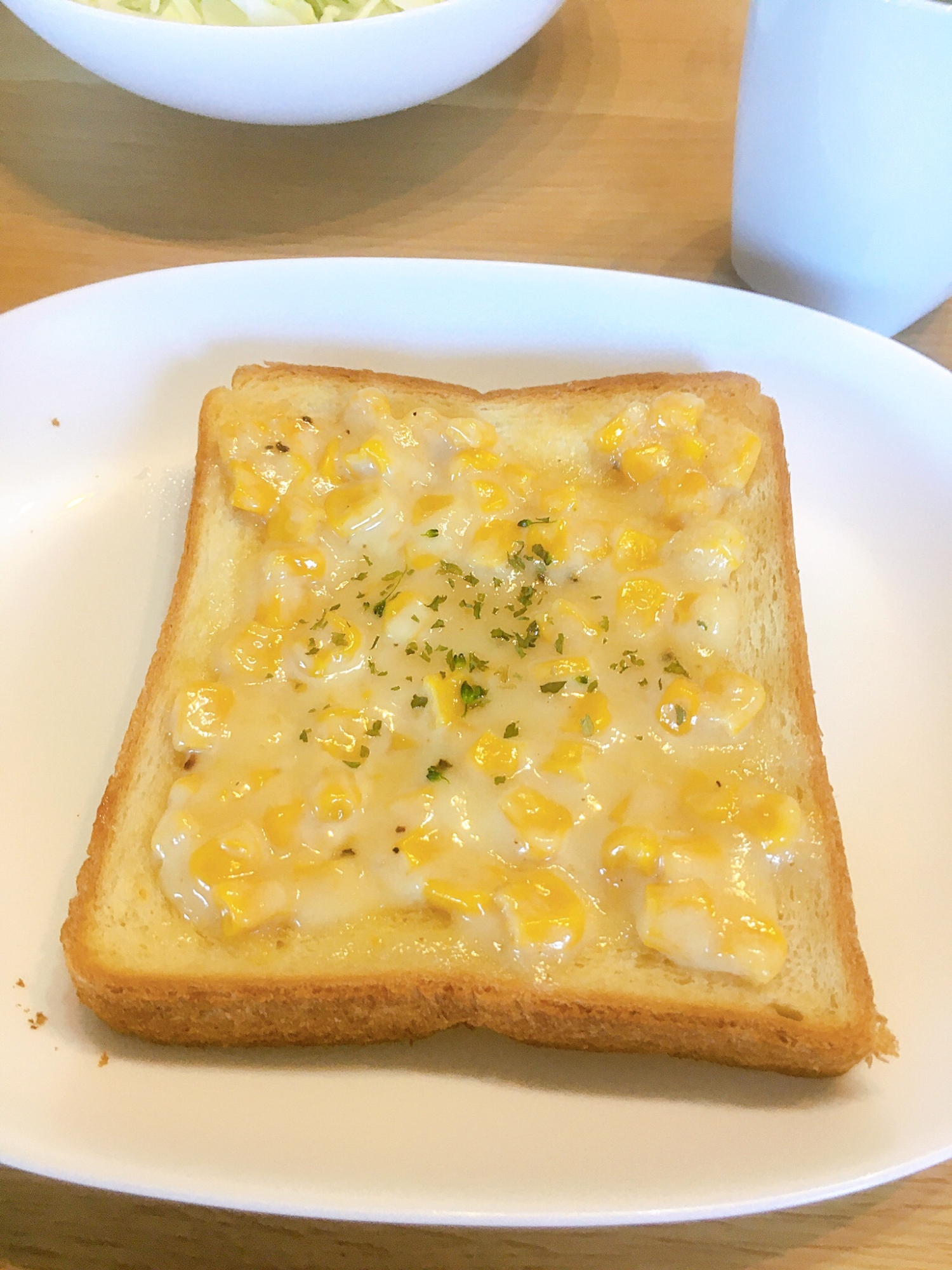朝の時短レシピ☆簡単コーントースト
