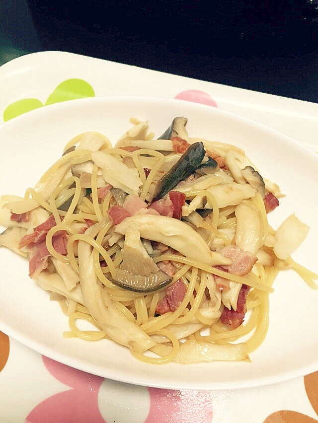 簡単！きのことベーコンの和風パスタ