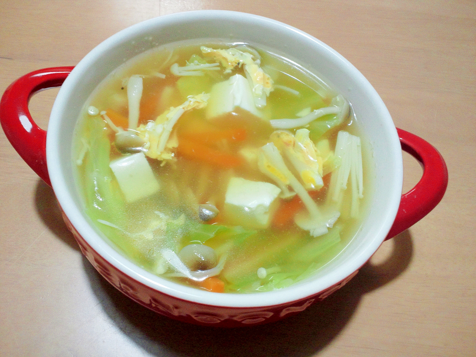 中途半端に余った野菜を使って、温かいスープ☆