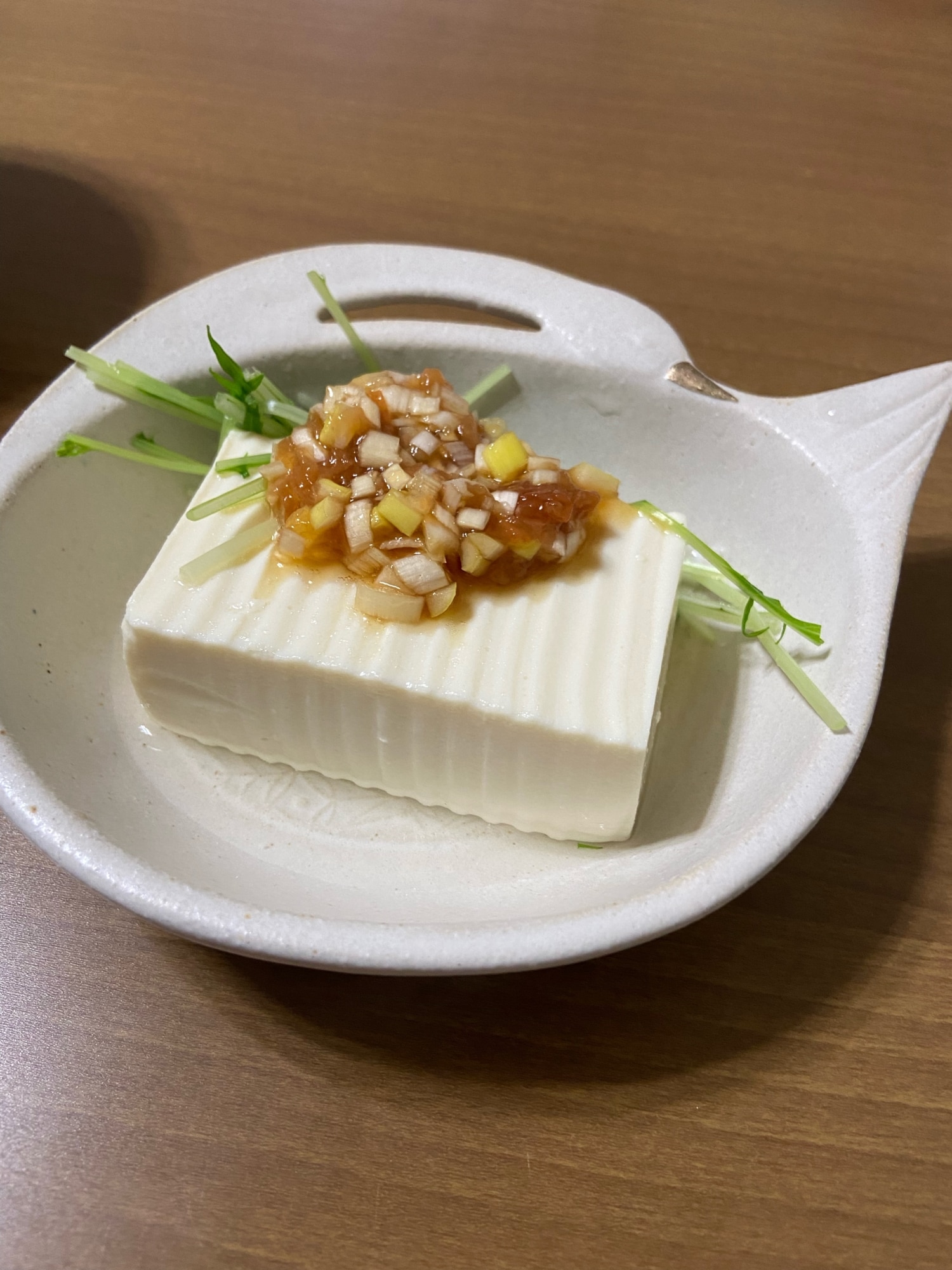 ネギたっぷり！梅ポン酢がけ湯豆腐 レシピ・作り方 by お料理パンダ