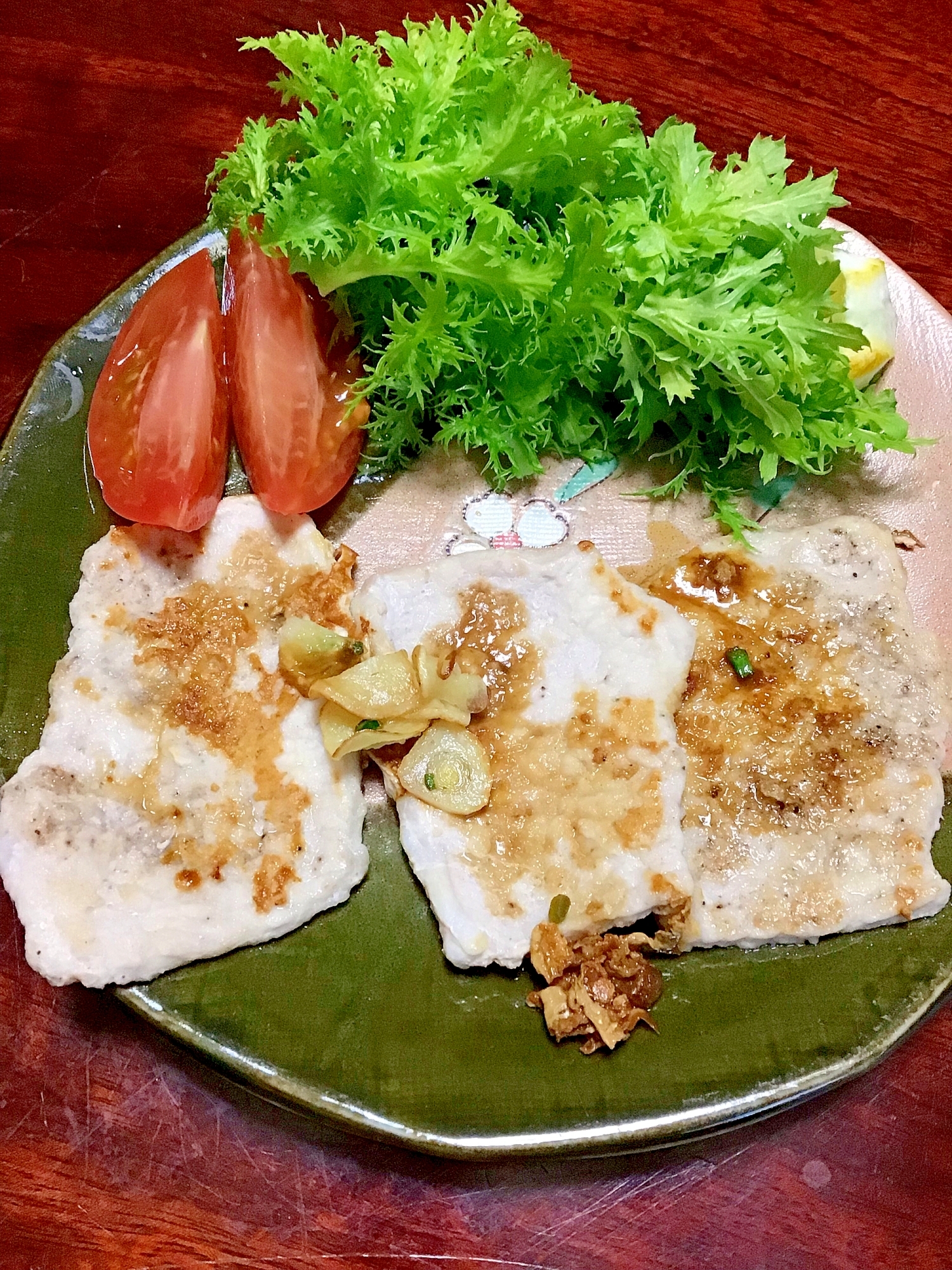 豚のニンニク焼き。