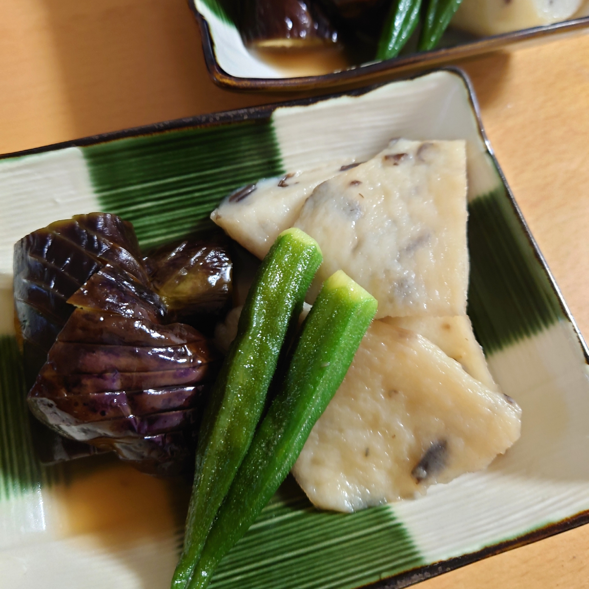 たまには煮物！きくらげ天となす、オクラの煮浸し