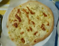 手作りピザおいしいですよねー！
美味しくいただきました。(*^^*)
