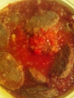 ハンバーグのトマトスープ煮込み