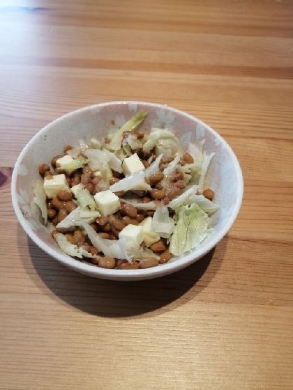 幼児でなく、納豆とチーズ好きの自分が食べました(^_^;)シャキシャキレタスとの組み合わせがとってもおいしかったです☆