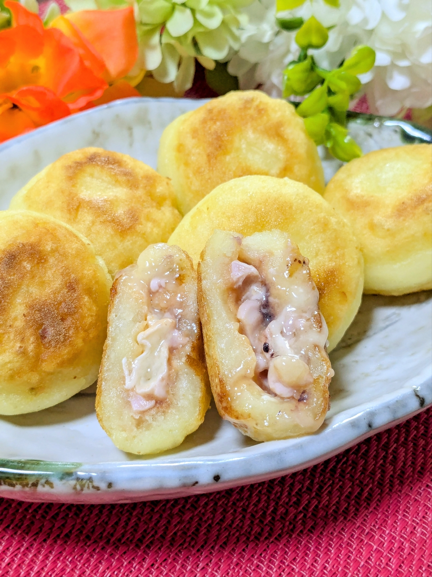 国産チーズと塩辛のモッチモチポテト♡