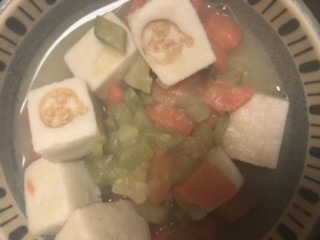 子どもに大好評でした！野菜を少し小さくしたのですが、小さくし過ぎてさつまいもが崩れてしまいました^^;それでも美味しかったようです(*'-'*)