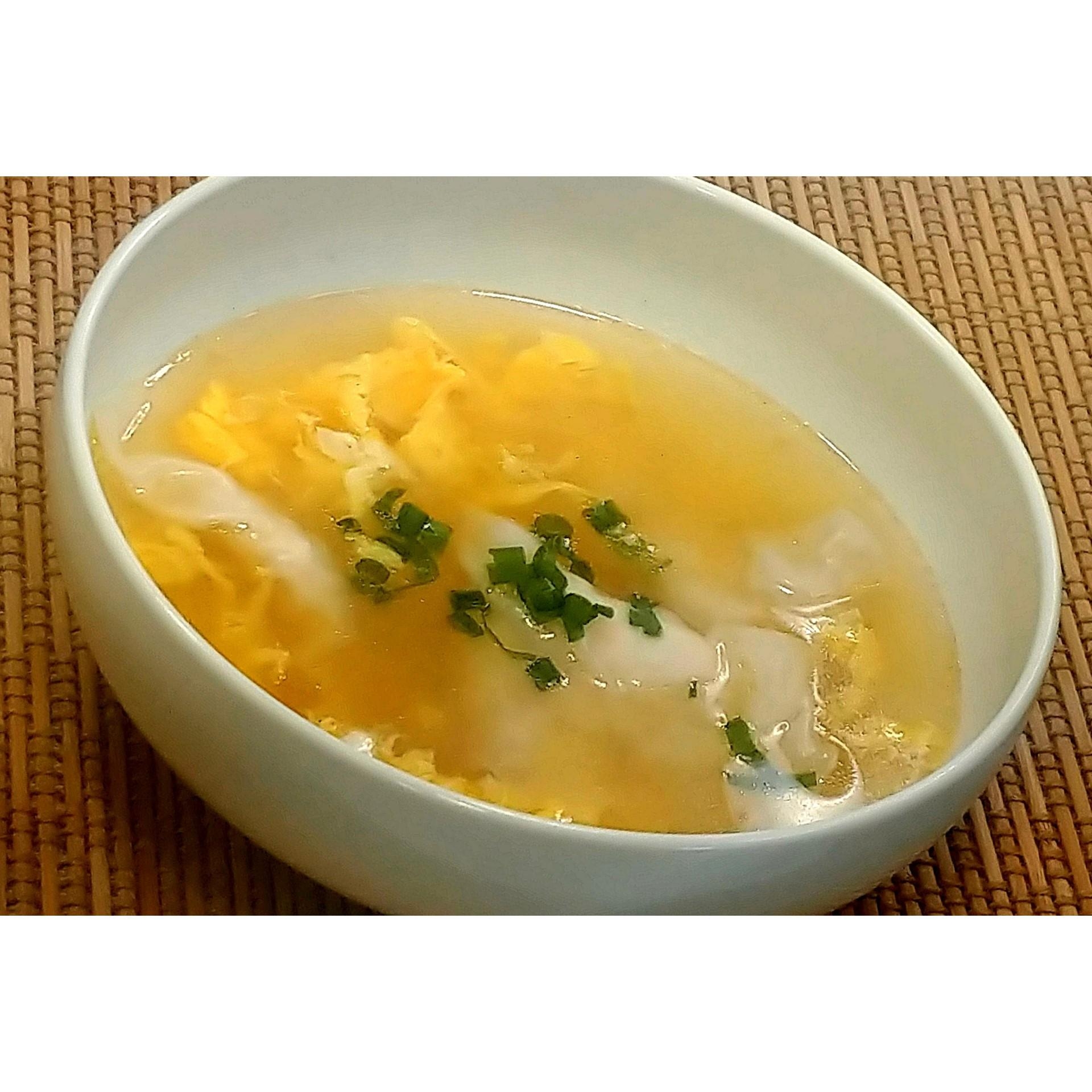 鶏つくねの玉子ワンタンスープ★動画あり★