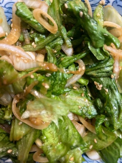 大人味♡包丁不要♡簡単♡レタスのわさび風味サラダ