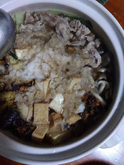 鱈と野菜の具沢山みぞれ鍋