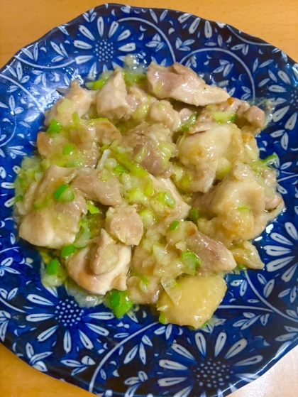 簡単♪(^^)鶏むね肉のネギ塩だれ♪