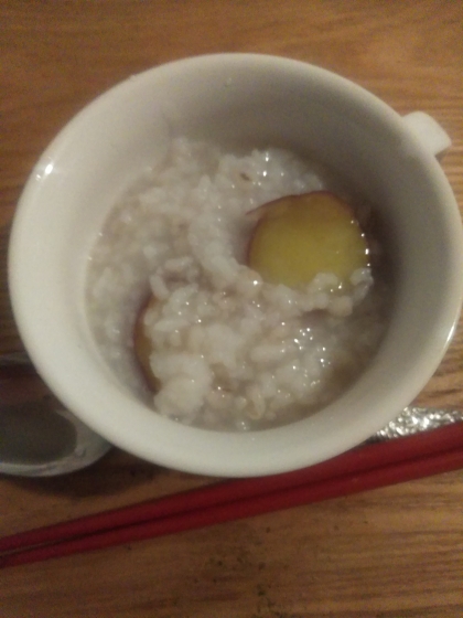さつま芋乗せ♢裏ごし人参入りおかゆ♪