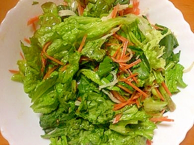 カーリック胡麻油の野菜サラダ