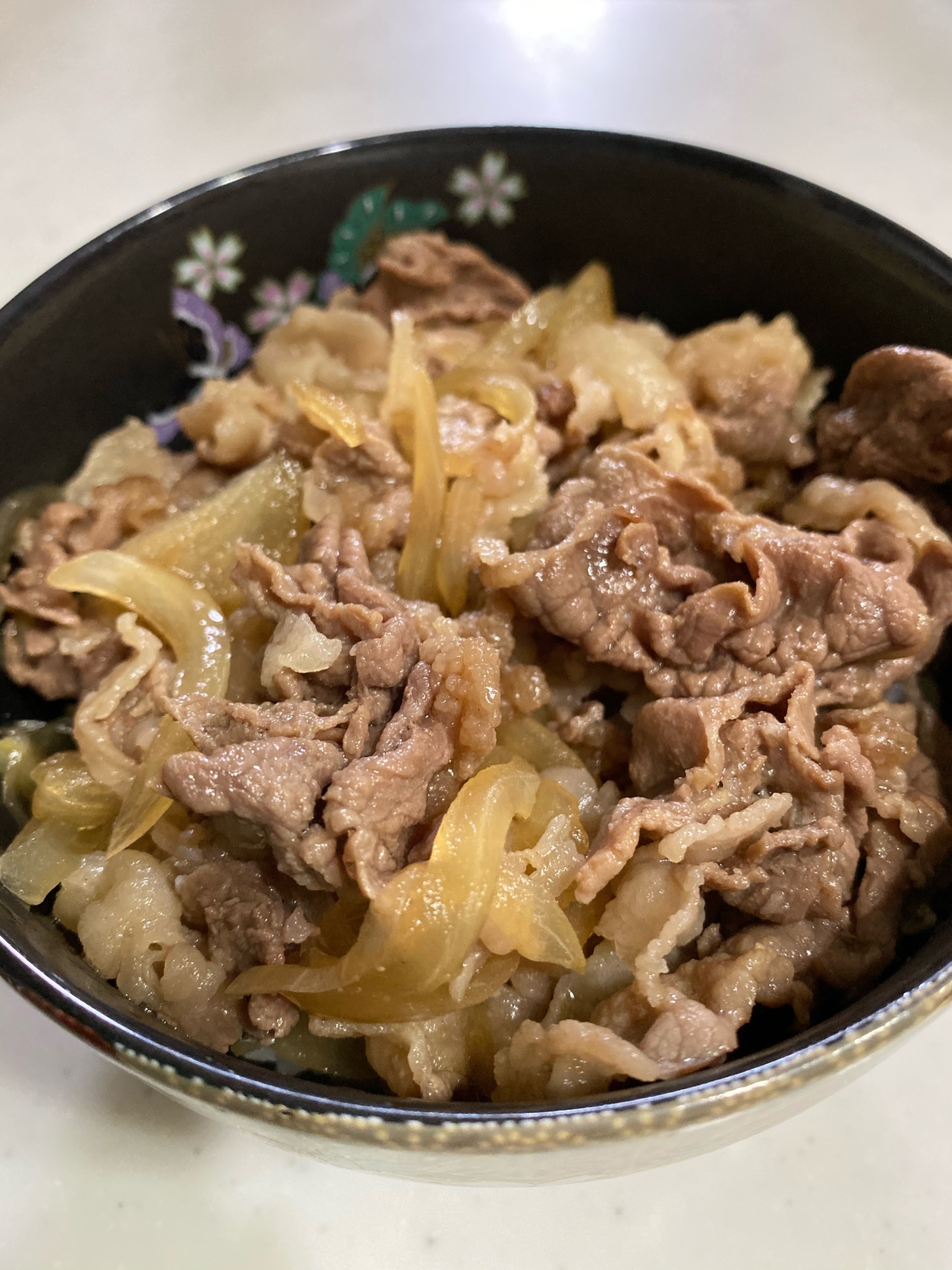 我が家の簡単牛丼