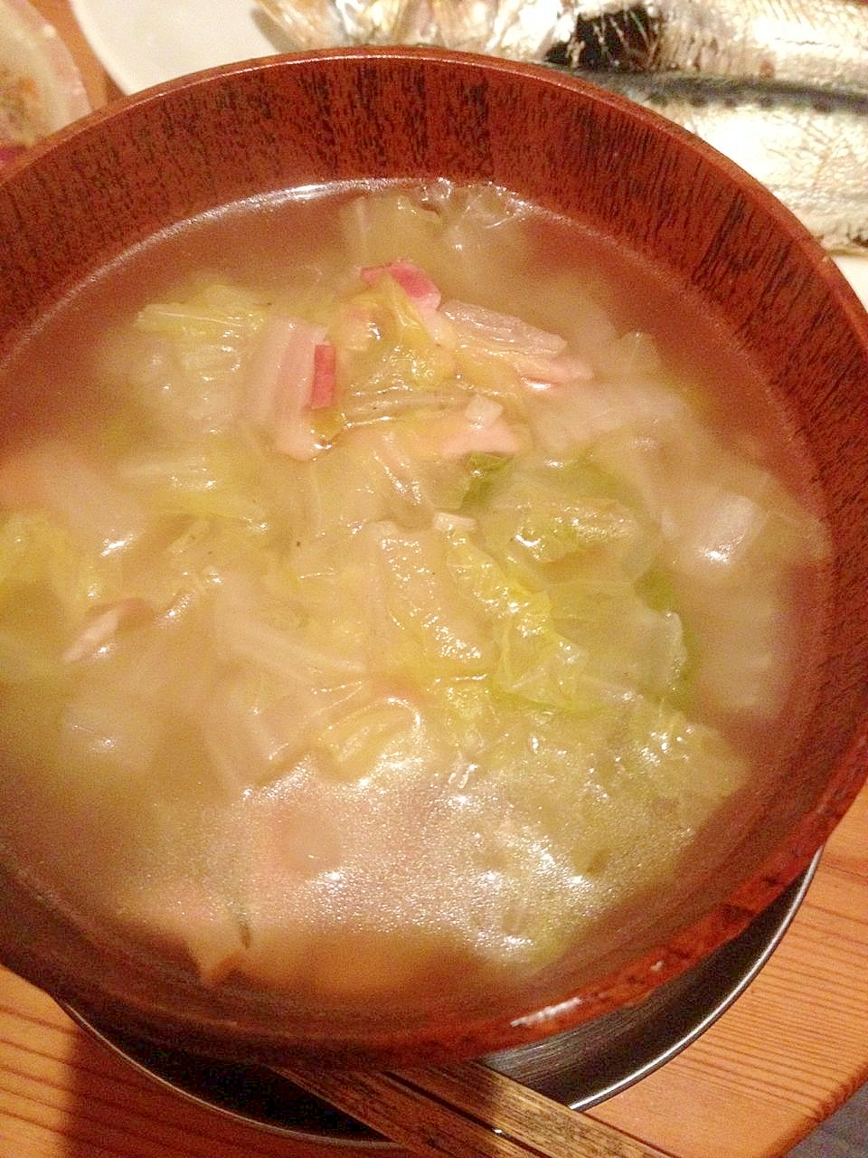 トロトロ白菜とベーコンのスープ　圧力鍋レシピ