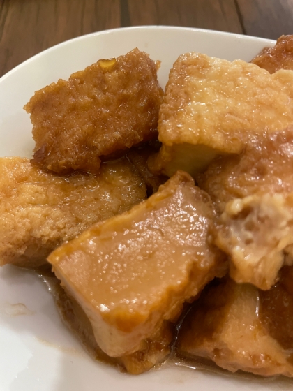 うなぎのたれで簡単レンジで厚揚げの煮物