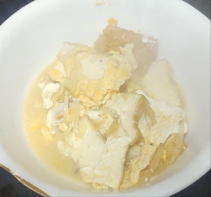 厚揚げと玉ねぎの卵とじ☆