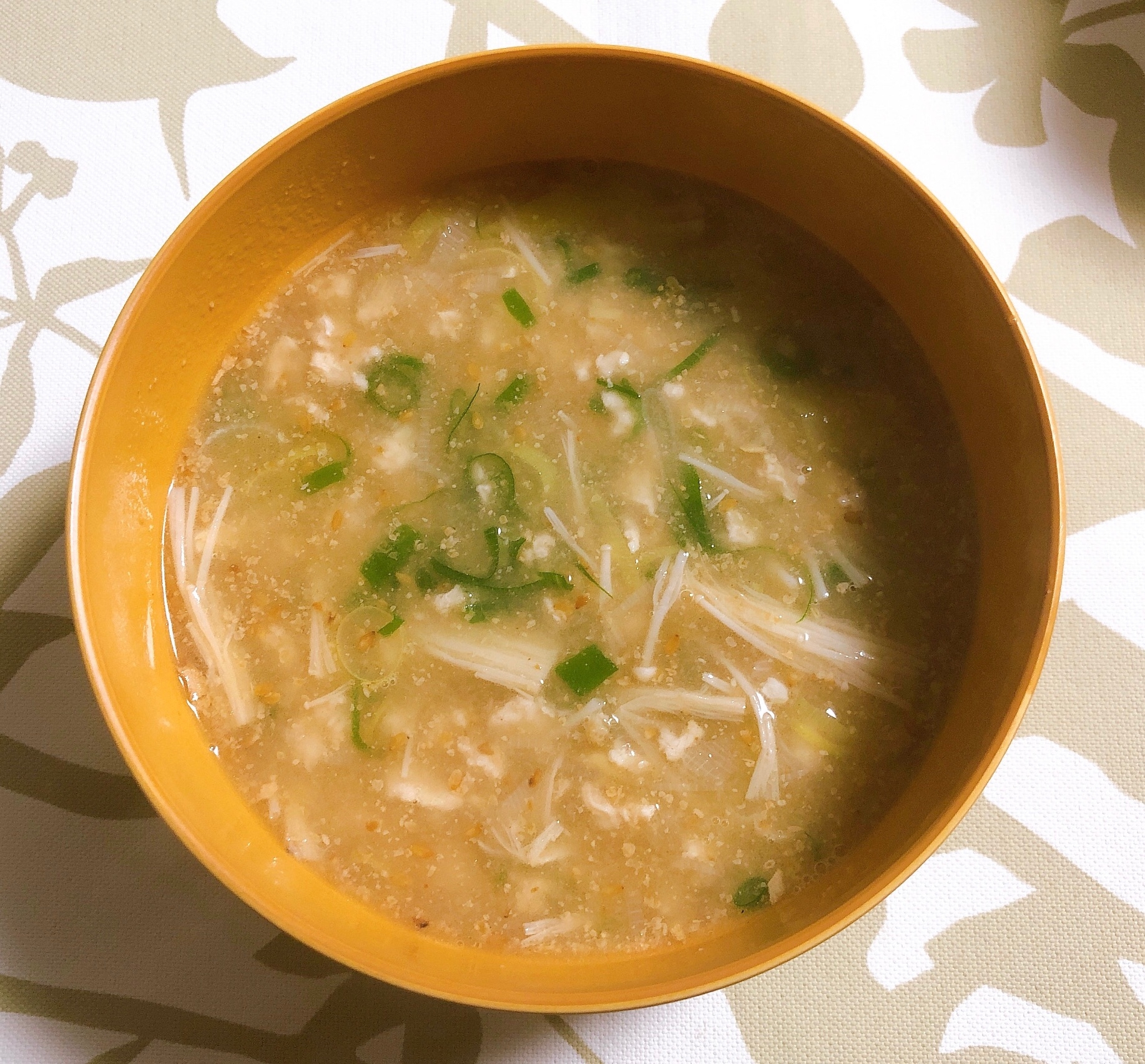 鶏肉ミンチの生姜スープ