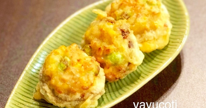 優秀レシピ（4）お弁当にも◎とうもろこし詰め椎茸の天ぷら