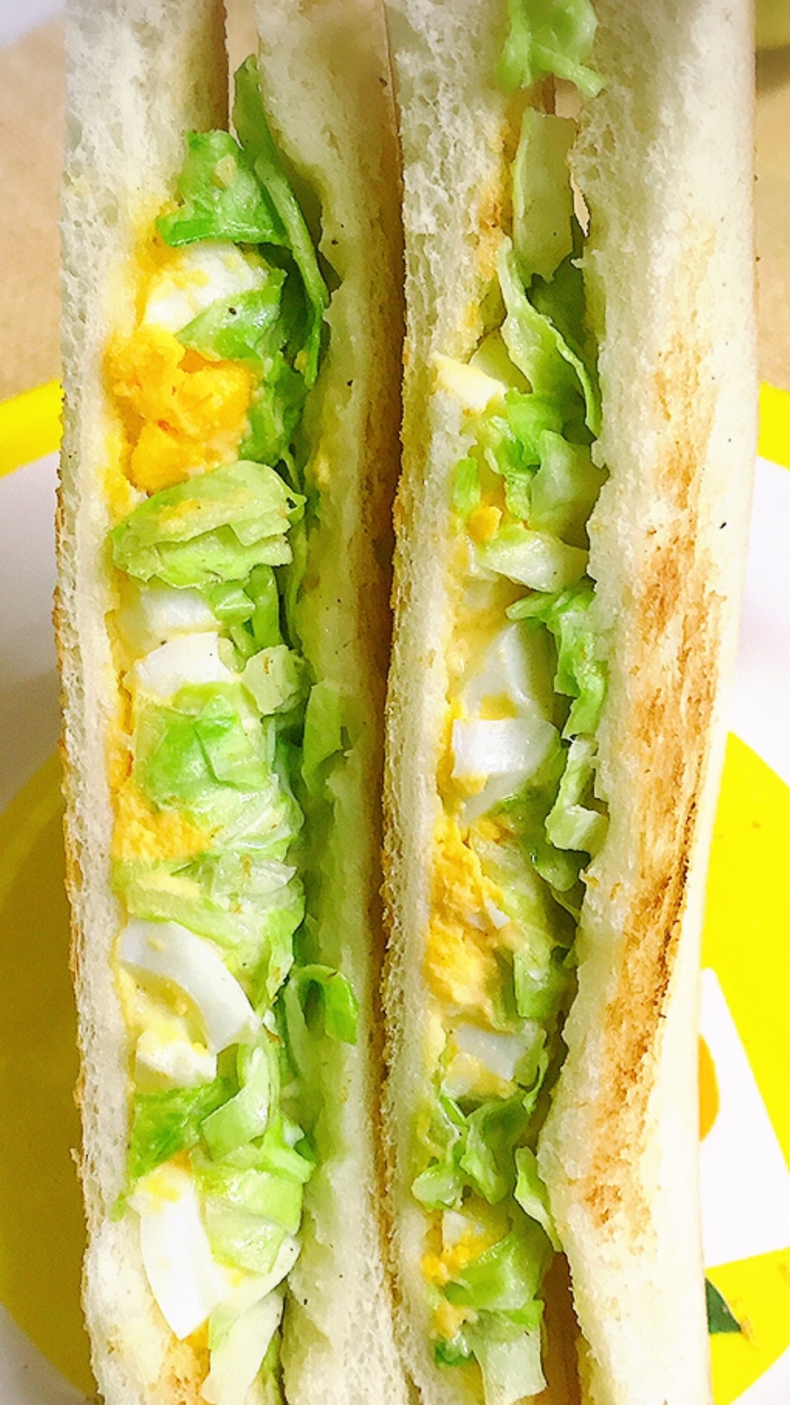 野菜で元気✨✨キャベツと茹で卵のホットサンド