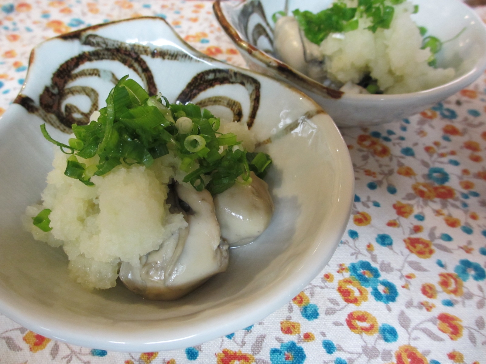 牡蠣の酒蒸しおろしポン酢