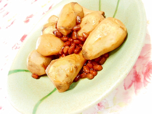 ホッコリ❤里芋と小豆の白だし生姜煮❤