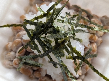 大根おろしと海苔の納豆