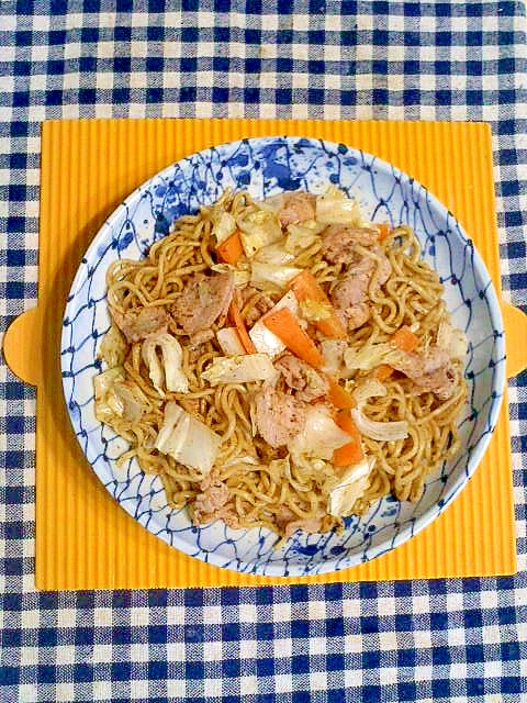 海苔の佃煮焼きそば♪