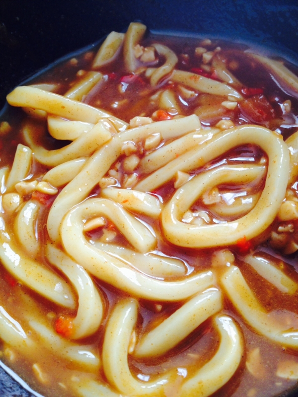 レトルトカレーで☆簡単納豆カレーうどん