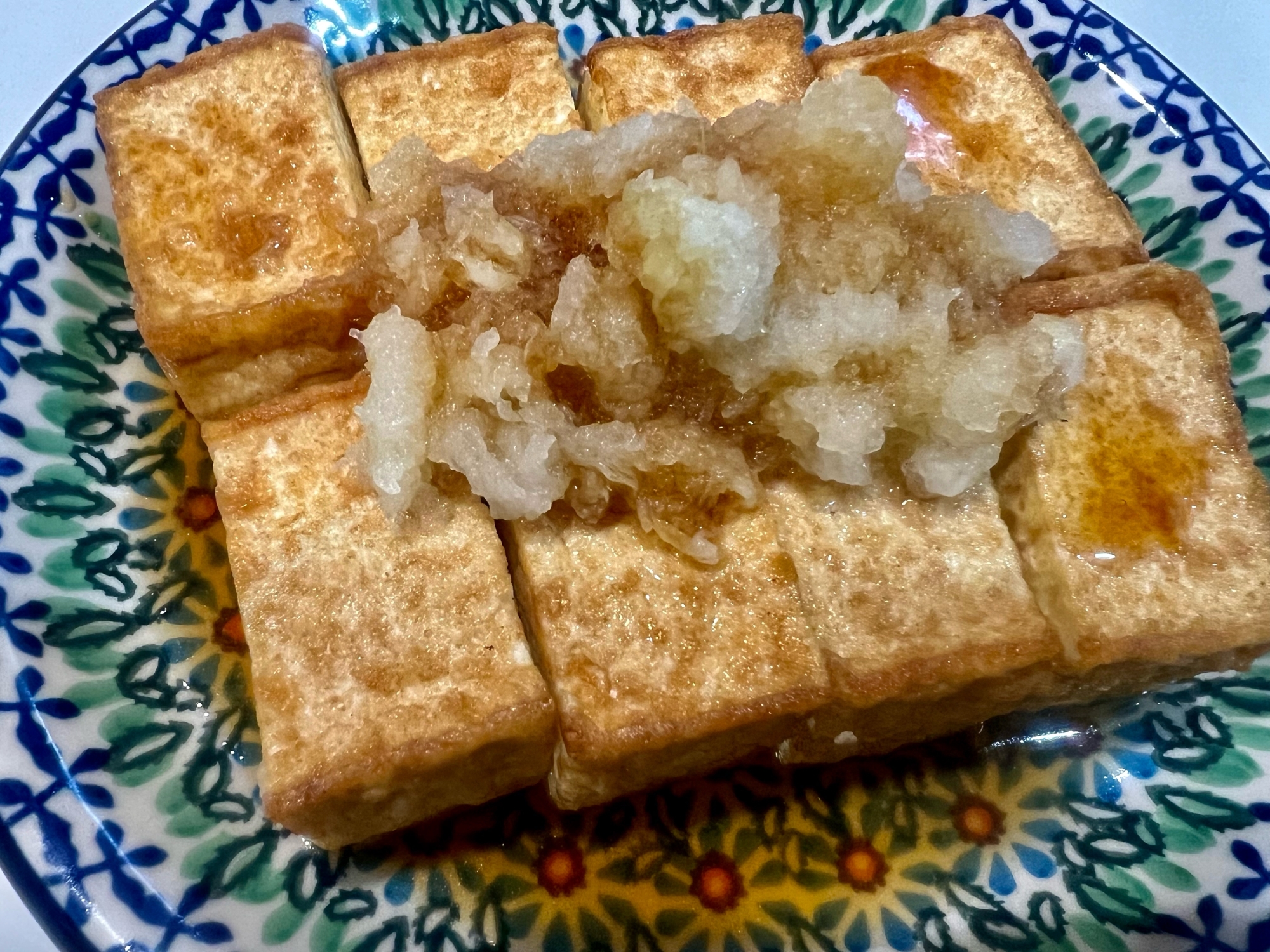 【簡単】焼き厚揚げ豆腐のおろしポン酢