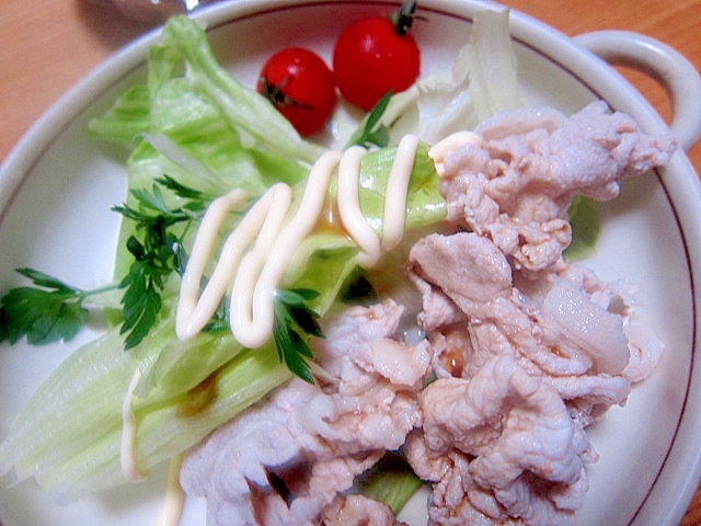 豚肉レタスコリアンダーサラダ