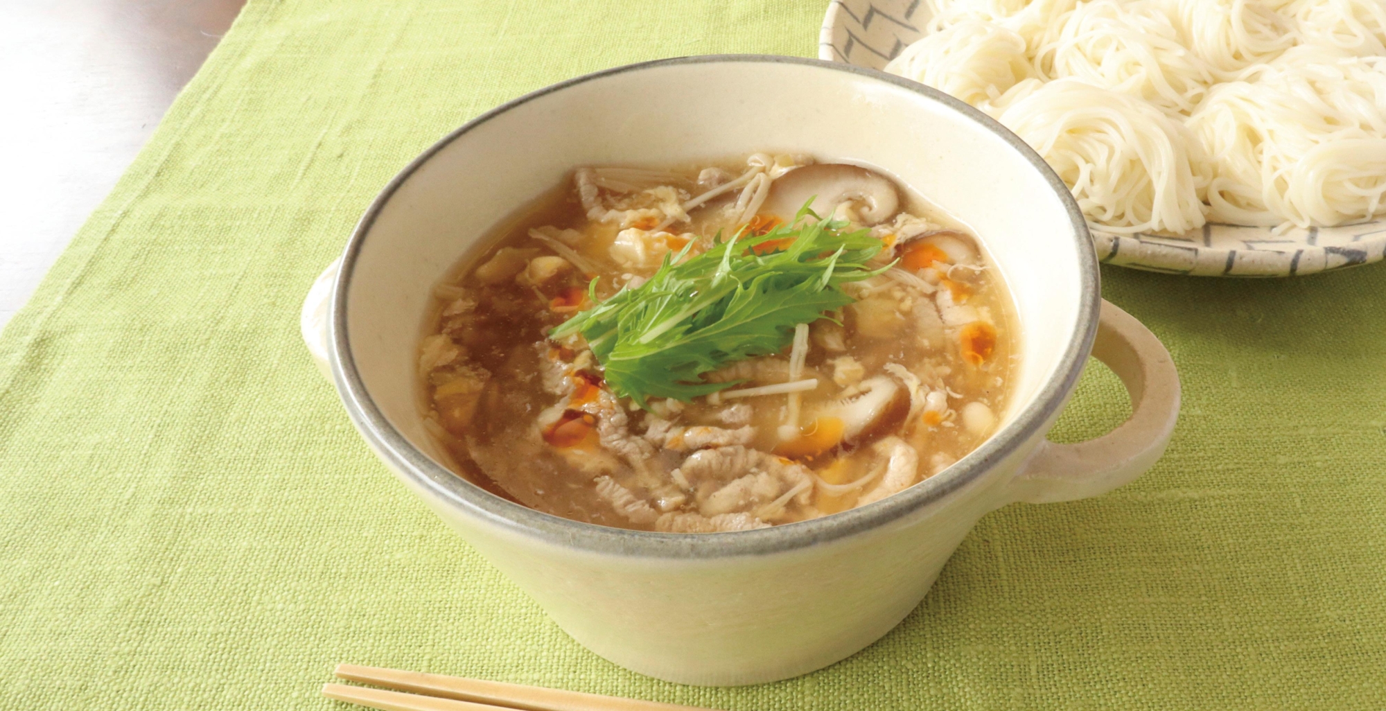 豚ロースの酸辣スープつけ麺