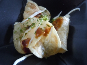 おやつに☆ポテトチップスのお好み焼き風