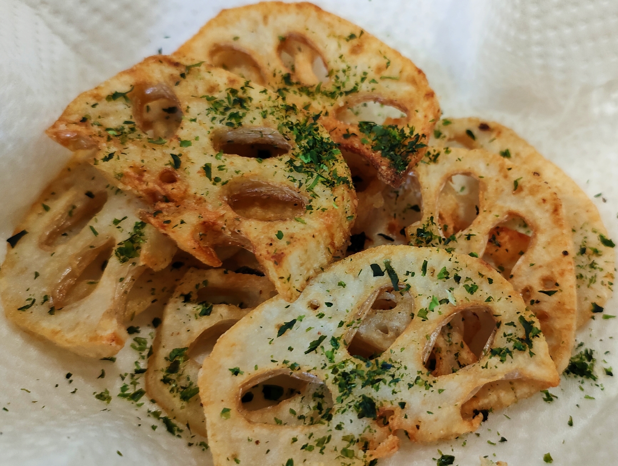 あおさ香る！レンコンの素揚げ