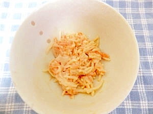 にんじんとポテトの塩麹明太子サラダ