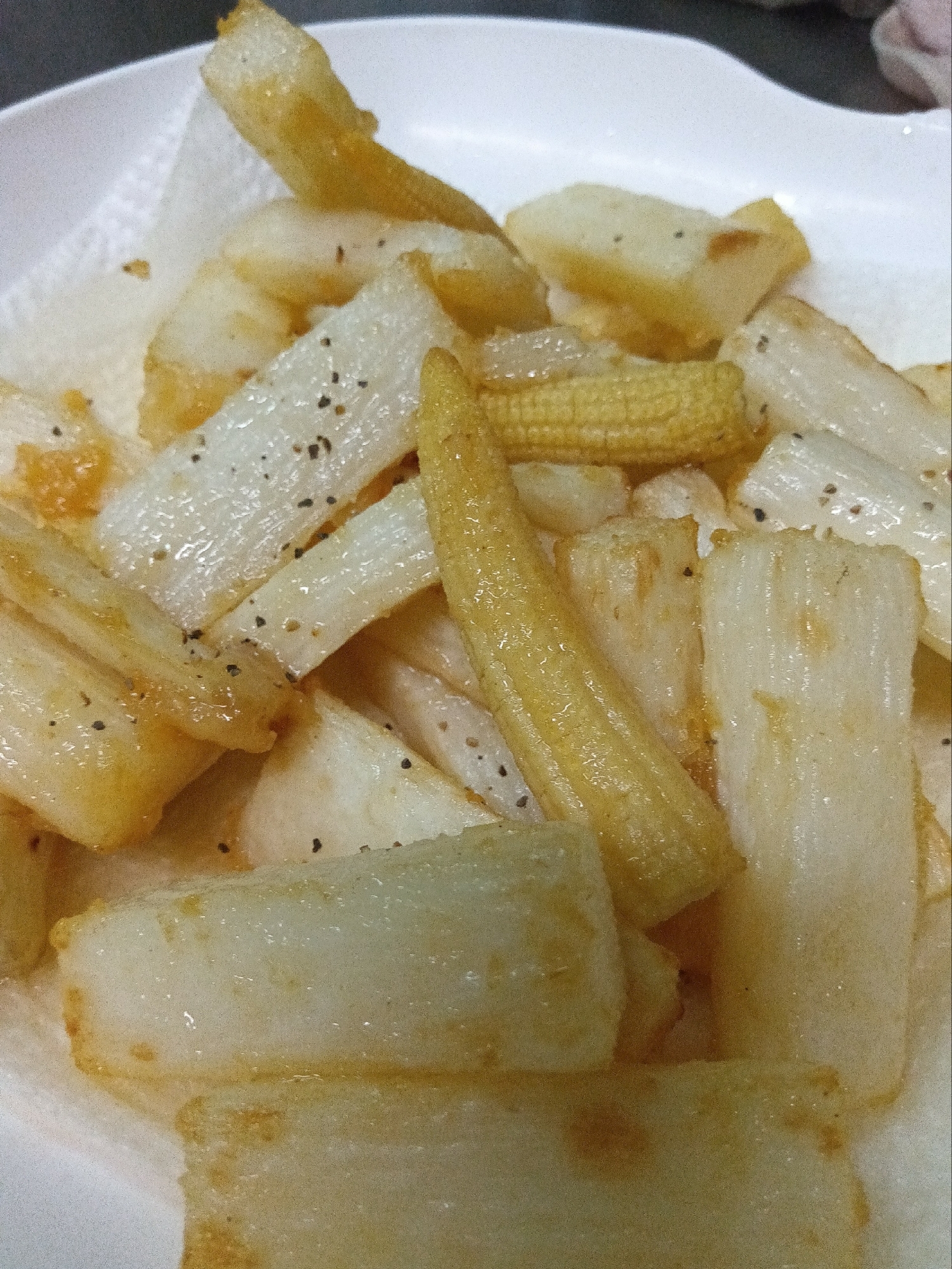 長芋とヤングコーンの唐揚げ