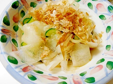 大根ときゅうりと玉ねぎのおかかサラダ レシピ 作り方 By V るん 0394 楽天レシピ